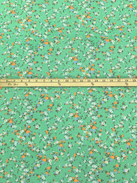 Aloe Leaf/Bright Orange/Multi 100% Polyester Floral Print Crepe Blouse Weight Woven 58W