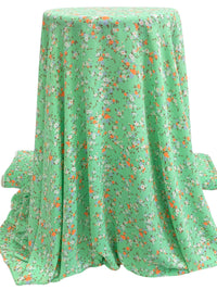 Aloe Leaf/Bright Orange/Multi 100% Polyester Floral Print Crepe Blouse Weight Woven 58W