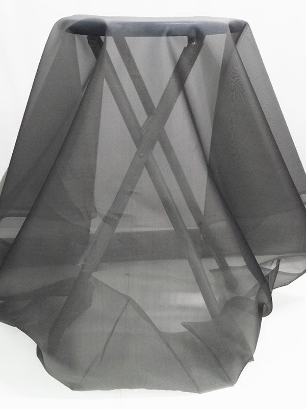 Aluminum Gray 100% Silk Organza 41W