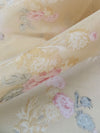 SOLD BY THE PANEL ONLY - Golden Wheat/Rose/Muted Sage/Multi 100% Silk Floral Print Chiffon 42W