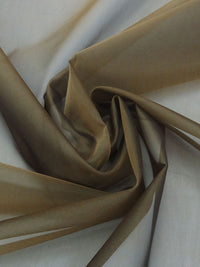 Metallic Bronze 100% Silk Organza 42W