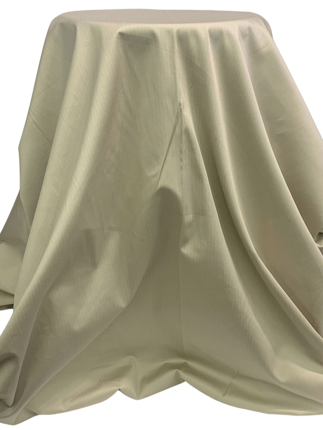Muted Tan/White Cotton/Lycra Vertical Pinstripe Stretch Sateen 52W