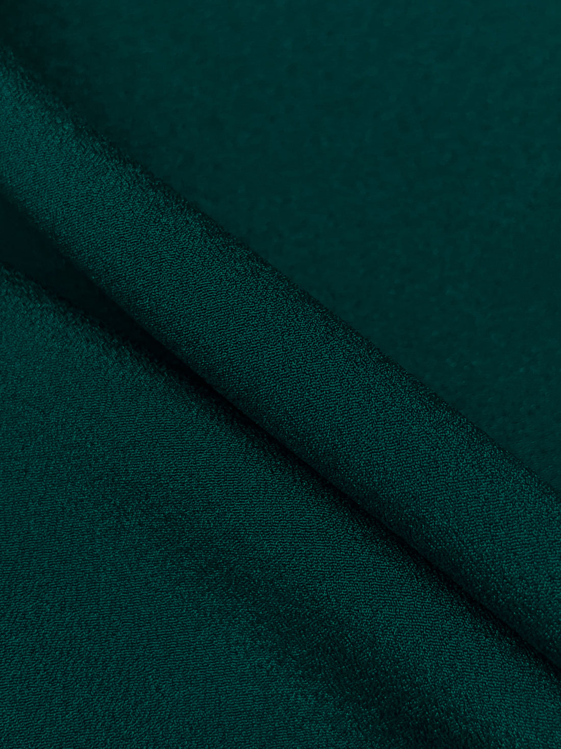 Dark Pine Teal 100% Polyester Crepe de Chine 56W