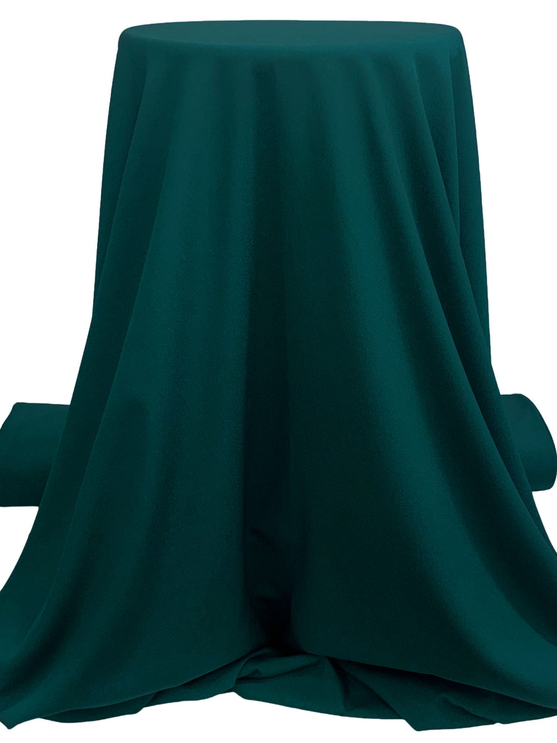 Dark Pine Teal 100% Polyester Crepe de Chine 56W