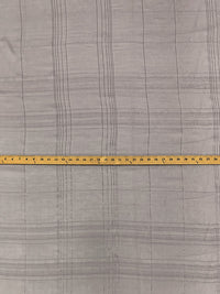 Middle Gray 100% Silk Novelty Plaid Weave Chiffon 43W