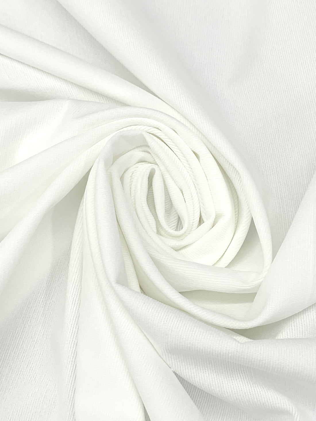 Natural White Polyester/Nylon/Lycra Pinwale Stretch Corduroy 57W