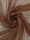 Cinnamon Brown 100% Silk Chiffon 40W