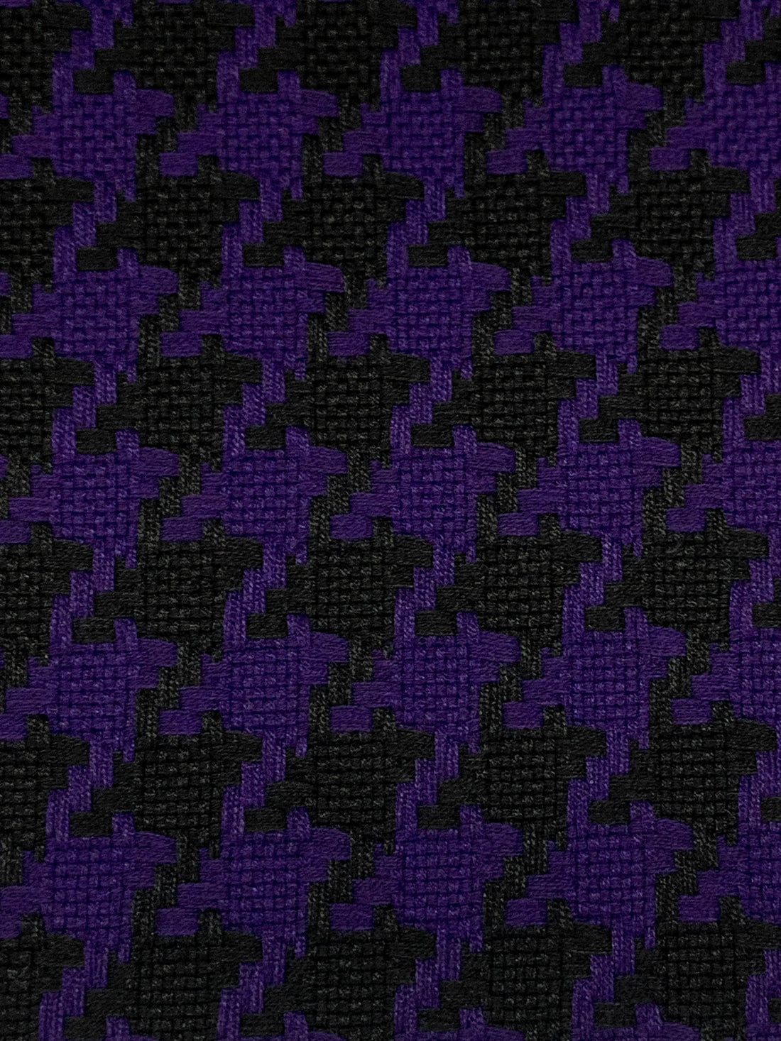 Royal Purple/Black Acrylic/Wool Houndstooth Weave Suiting 57W