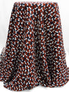 Burnt Umber/Darkest Blue 100% Polyester Abstract Print Crepe Blouse Weight Woven 52W