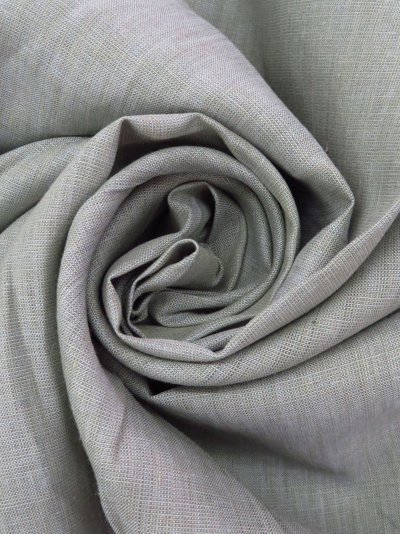 Silver/Taupe 100% Linen Cross-Dyed Shirt-Weight Woven - European Mill - 58W