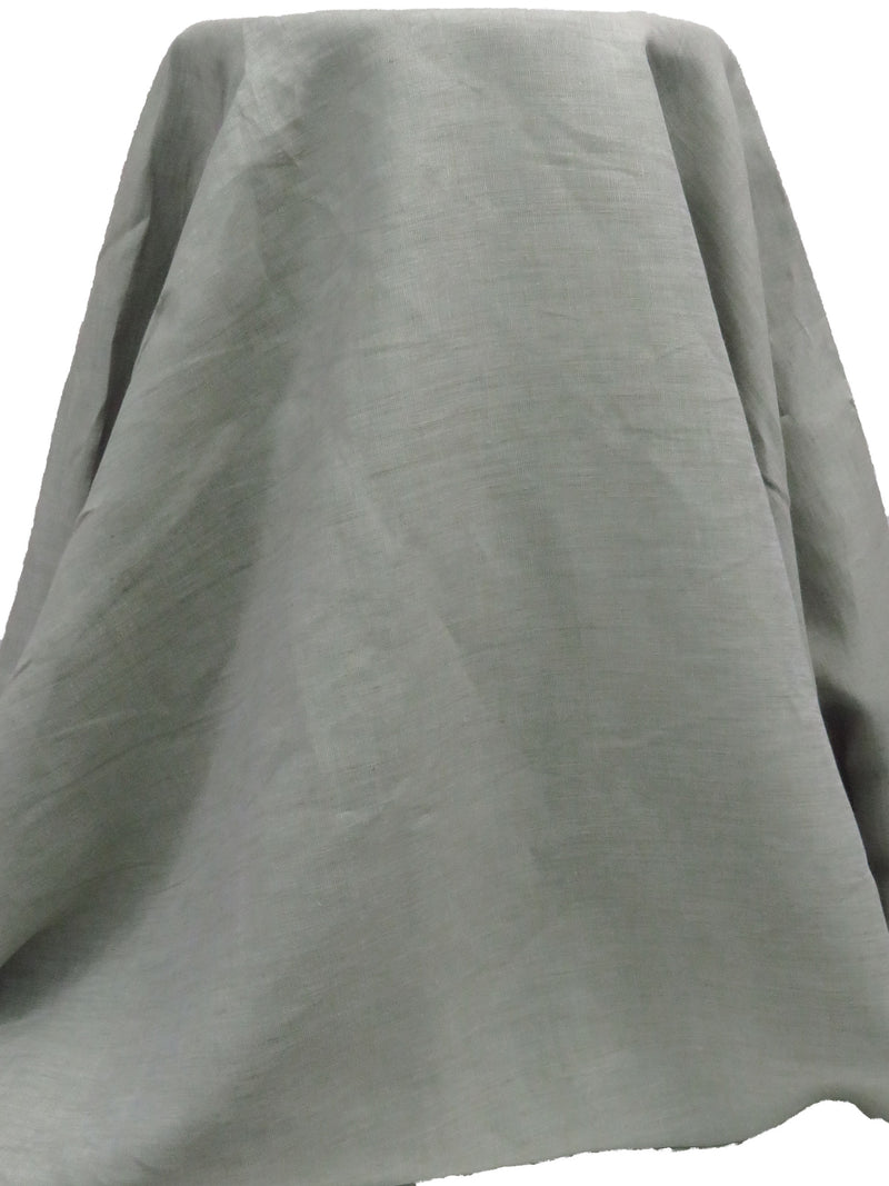 Silver/Taupe 100% Linen Cross-Dyed Shirt-Weight Woven - European Mill - 58W