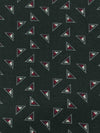 Muted Cool Black/Deep Claret/Soft Gray Rayon/Lycra Triangle Print Stretch Shirting 54W