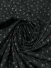 Muted Cool Black/Deep Claret/Soft Gray Rayon/Lycra Triangle Print Stretch Shirting 54W