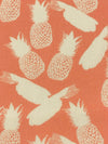 Ripe Apricot/Antique Off-White 100% Rayon Silhouette Pineapple Print Gauze 56W