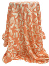 Ripe Apricot/Antique Off-White 100% Rayon Silhouette Pineapple Print Gauze 56W