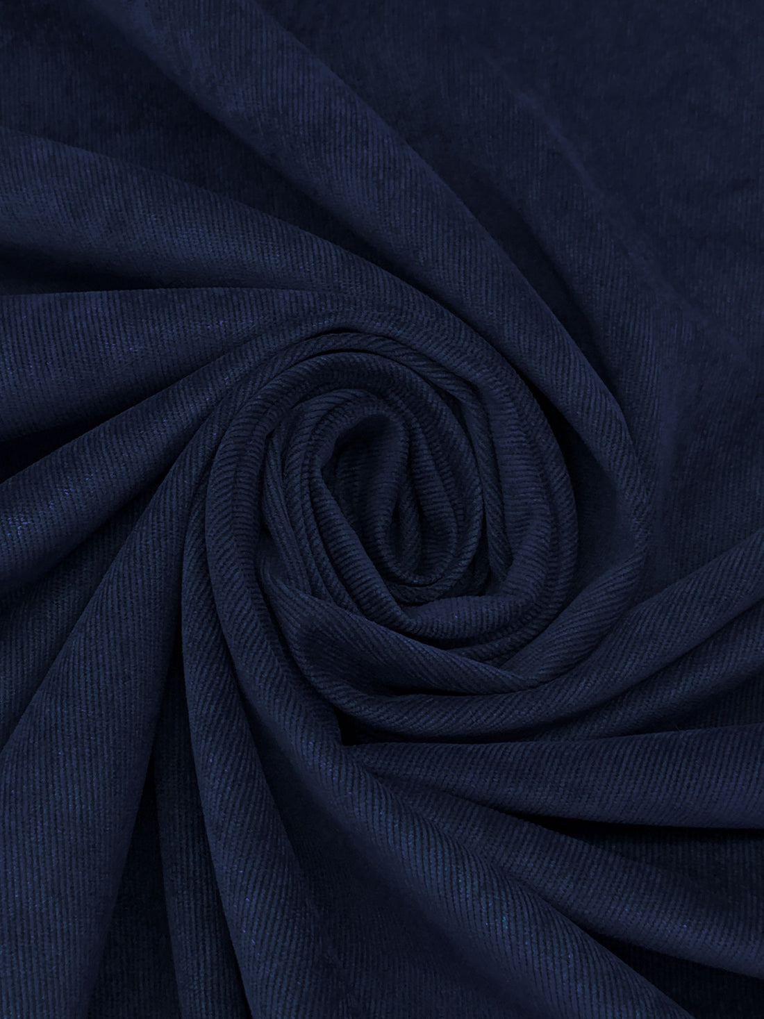 Dark Lapis Blue Polyester/Nylon/Lycra Pinwale Stretch Corduroy 57W