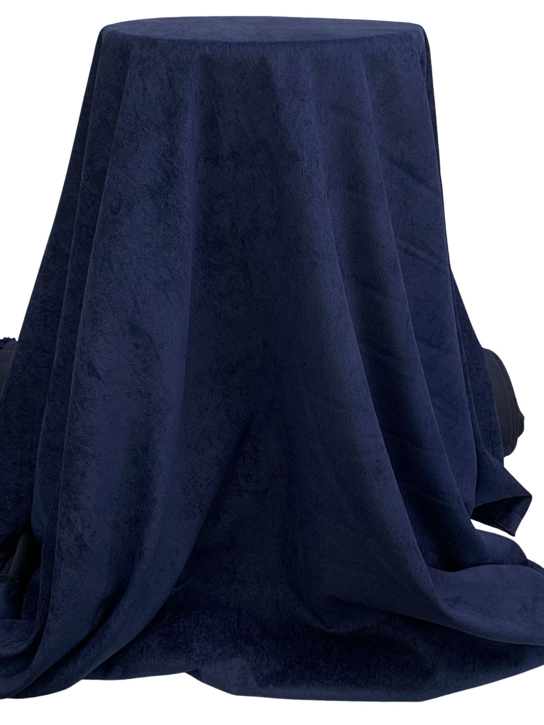 Dark Lapis Blue Polyester/Nylon/Lycra Pinwale Stretch Corduroy 57W