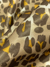 Coyote Brown/Goldenrod/Tan 100% Polyester Animal Print Charmeuse 58W