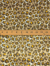 Coyote Brown/Goldenrod/Tan 100% Polyester Animal Print Charmeuse 58W