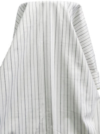 Black/Off-White Polyester/Rayon/Lycra Vertical Stripe Weave Suiting 50W