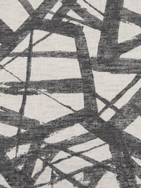 Dark Gray/Beige 100% Cotton Abstract Strokes Print Canvas 55W