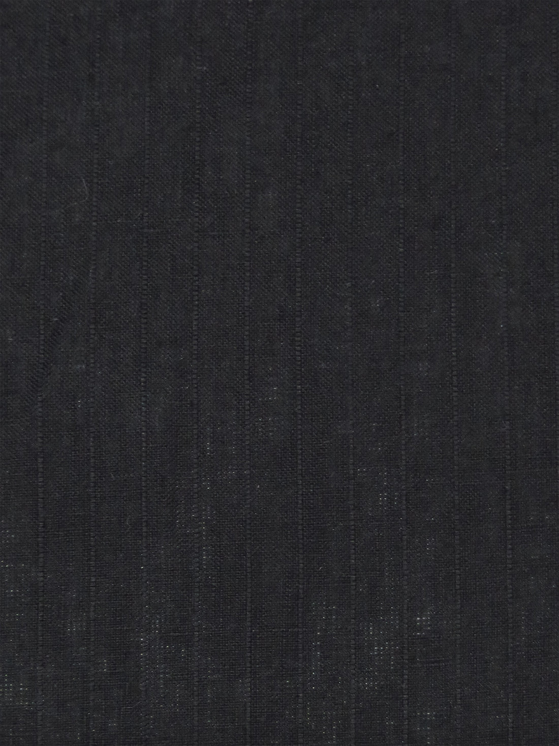 Black 100% Linen Pinstripe Weave Shirting - European Mill - 60W