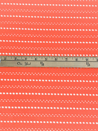 Coral Polyester/Lycra Horizontal Eyelet Knit 55W