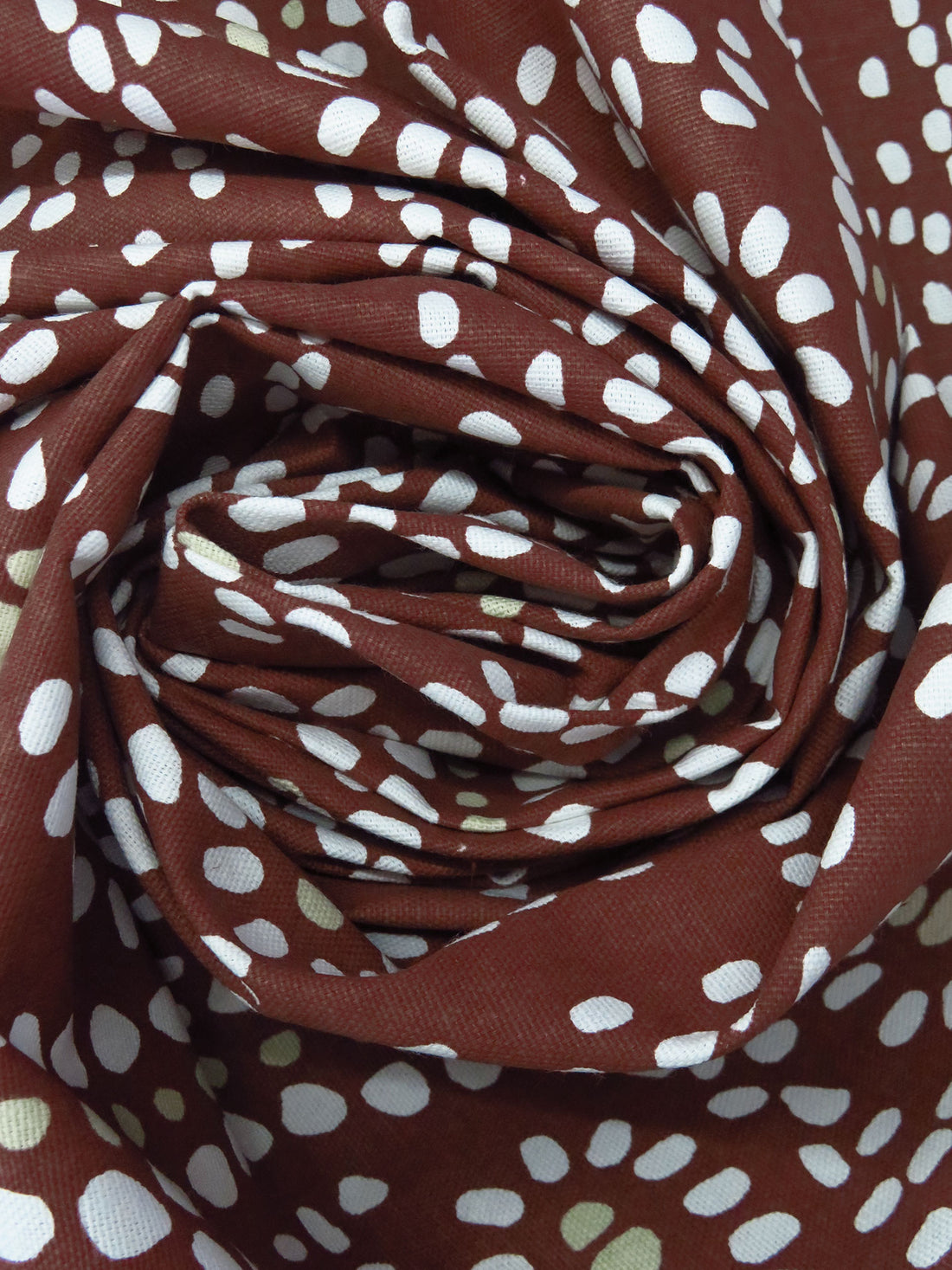 Red Bean/White/Beige 100% Cotton Abstract Print Canvas 55W