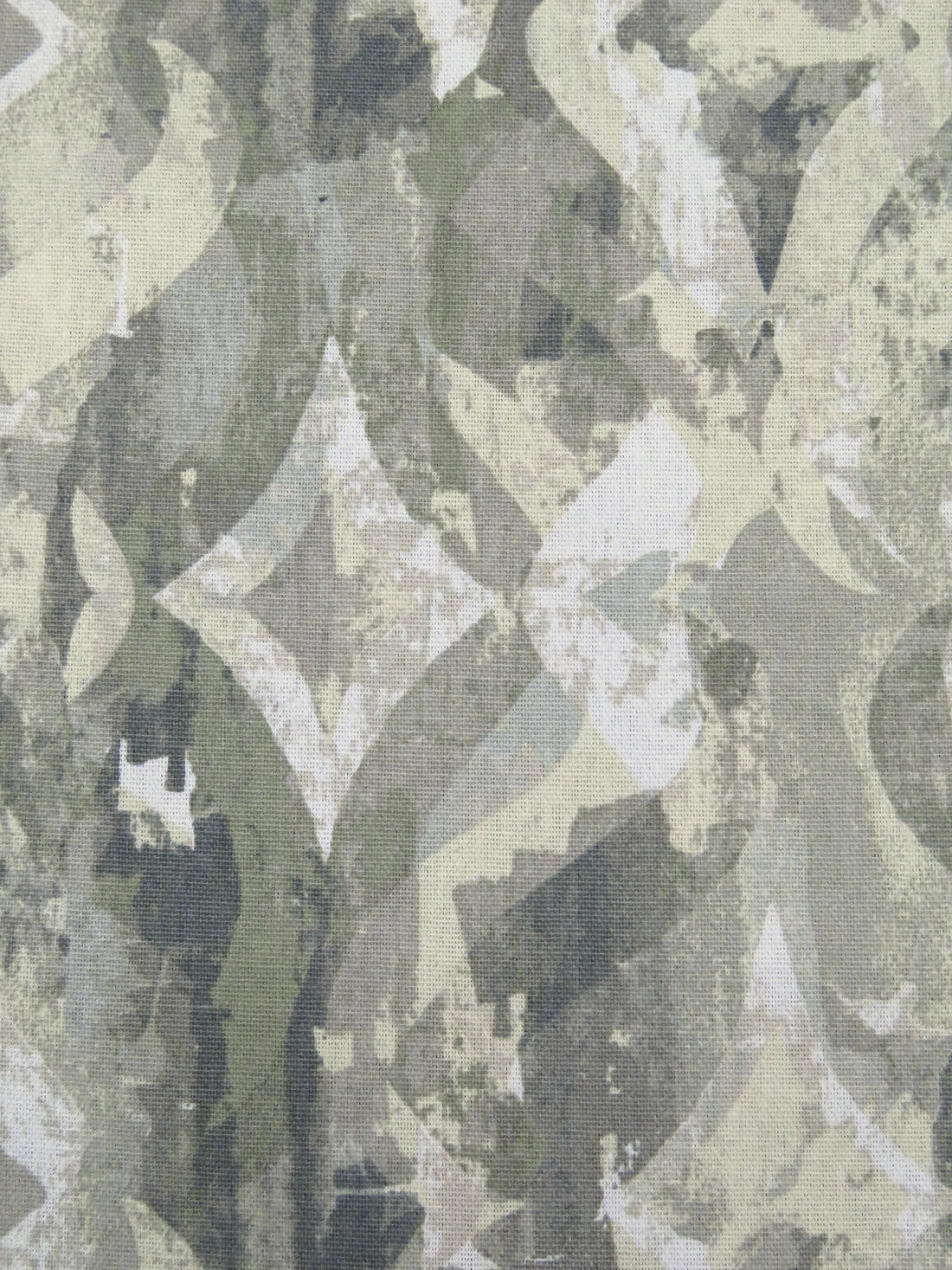 Warm Gray/White/Cream/Multi 100% Cotton Abstract Grunge Print Canvas 55W