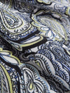 Cornflower/White/Lemongrass/Multi 100% Polyester Paisley Print Crepe Blouse Weight Woven 58W