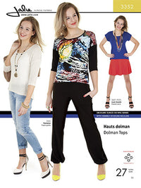 Jalie Patterns - Dolman Tops #3352 - Women/Girls Sizes