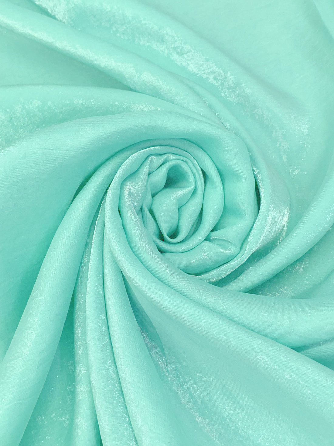 Pale Robin Egg Blue Rayon/Nylon Shimmer Satin - Famous Dress Designer - 55W