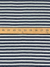 Slate Blue/White/Dark Navy Polyester/Lycra Horizontal Stripe Tissue Jersey Knit 58W