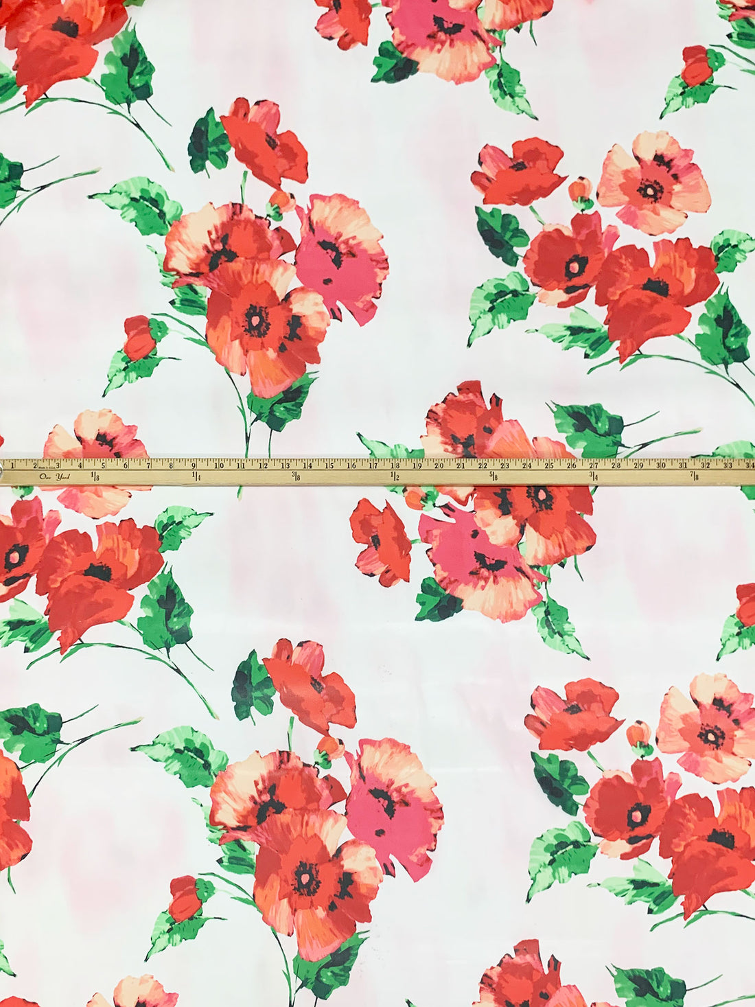 White/Fire Opal/Candy Pink/Multi 100% Polyester Floral Print Chiffon - Famous Dress Designer - 57W