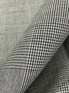 Antique Off-White/Black Linen/Cotton Glen Plaid Design Suiting - NY Designer - 58W