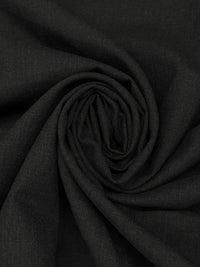 Charcoal 100% Worsted Wool Heathered Plain Weave Suiting 60W