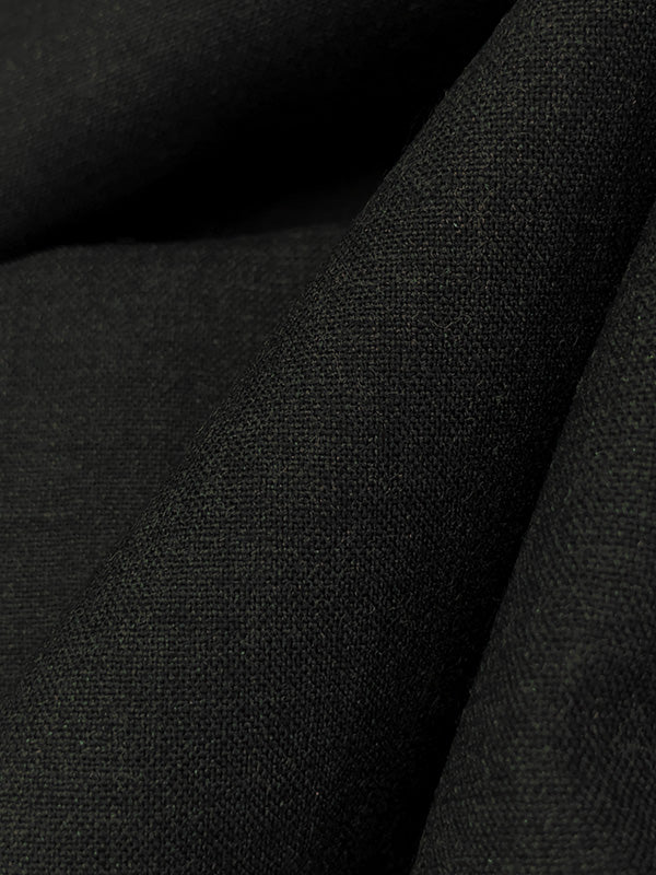 Charcoal 100% Worsted Wool Heathered Plain Weave Suiting 60W