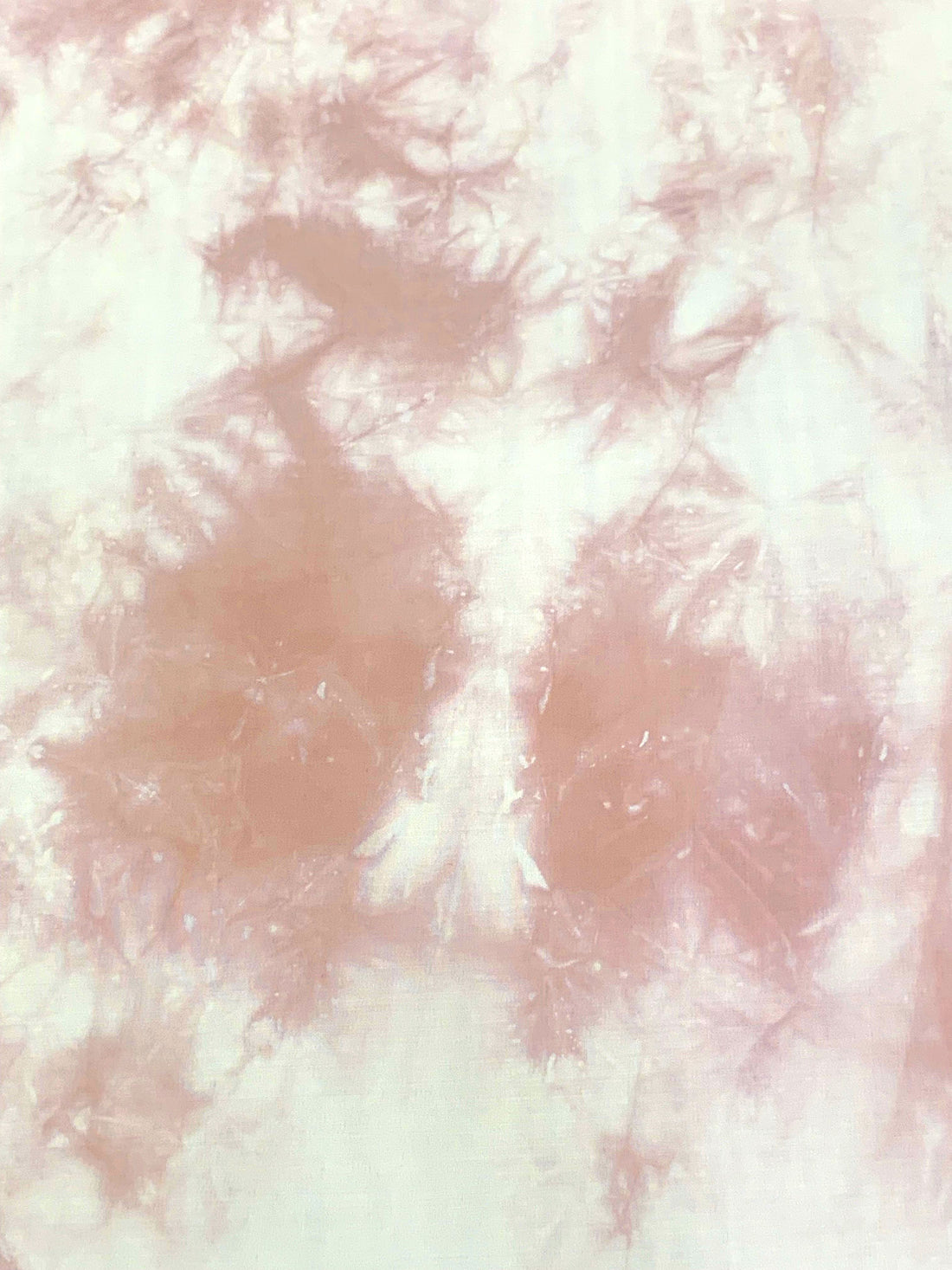 Dusty Salmon Rose/Off-White Rayon/Silk Tie-Dye Lawn - Imported From Japan By NY Designer - 44W