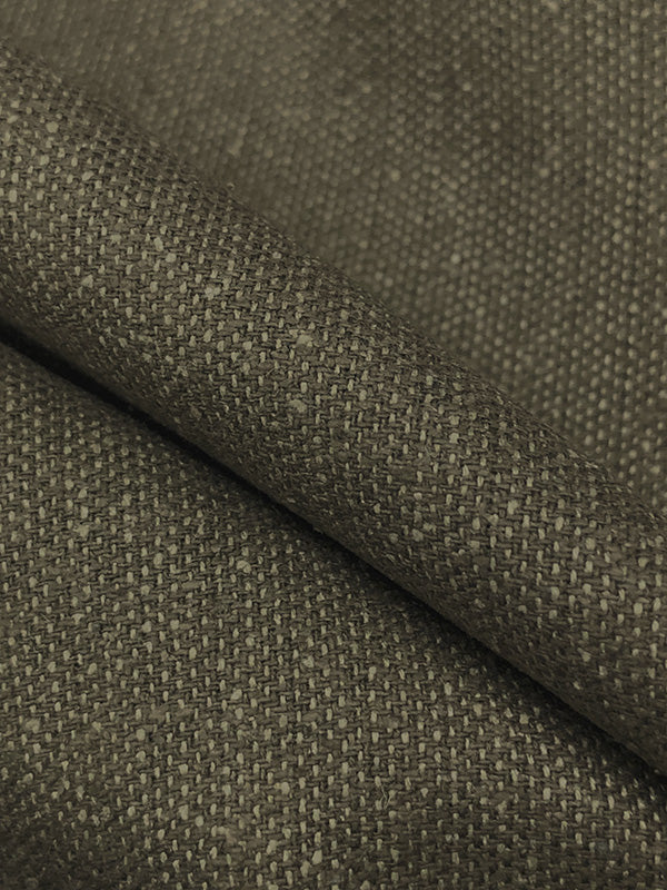 Dusty Brown 100% Raw Silk Tweed Suiting - NY Designer - 56W