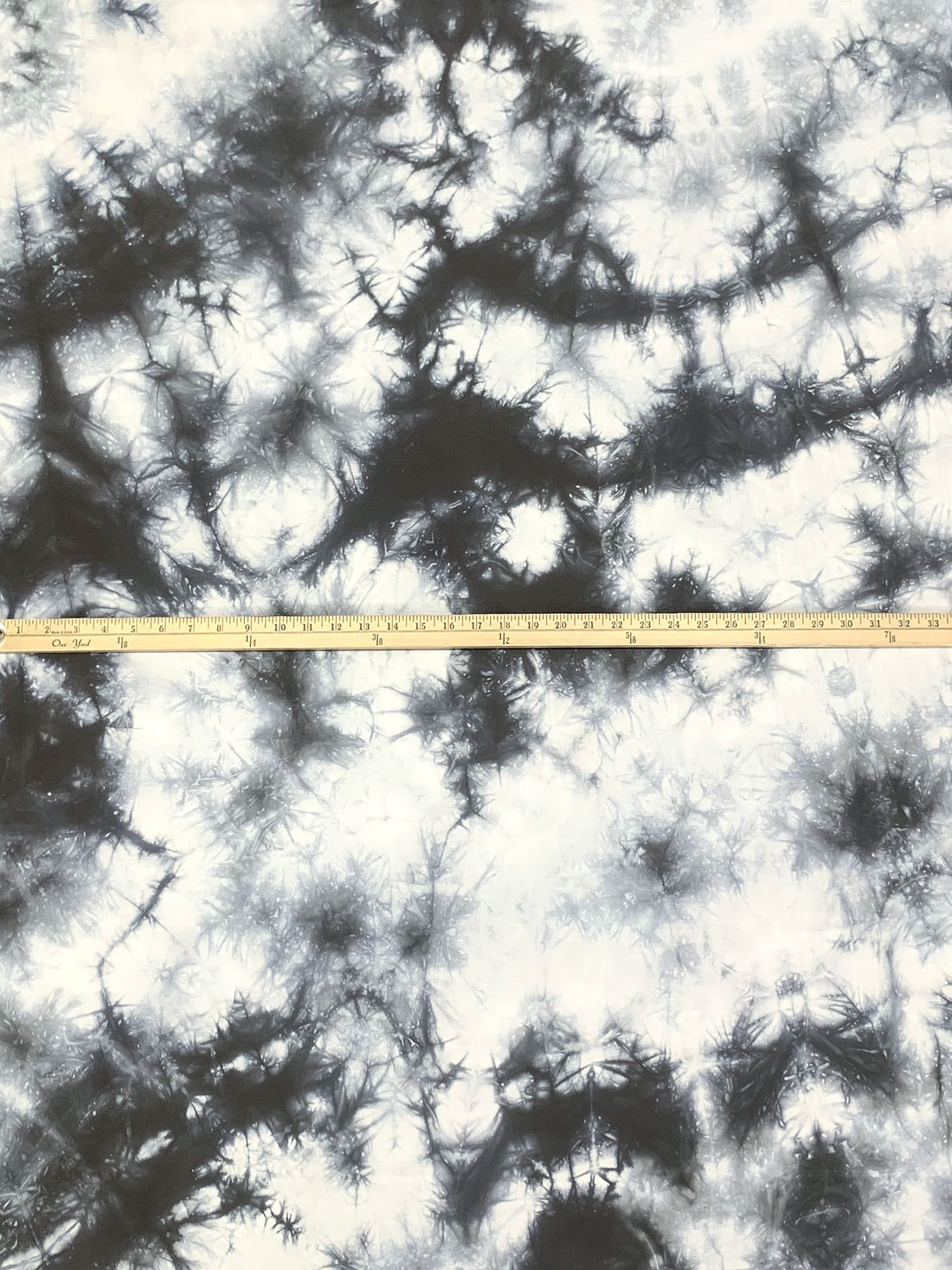 Dark Taupe/Slate Blue/Off-White Rayon/Silk Tie-Dye Lawn - Imported From Japan By NY Designer - 44W