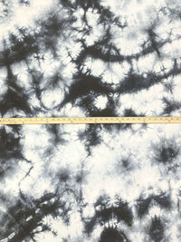 Dark Taupe/Slate Blue/Off-White Rayon/Silk Tie-Dye Lawn - Imported From Japan By NY Designer - 44W
