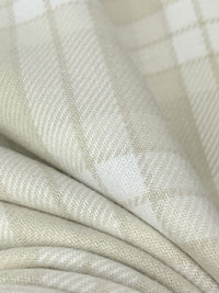 Earthen Cream/White/Dusty Vanilla 100% Cotton Yarn-Dyed Plaid Suiting - NY Designer - 58W