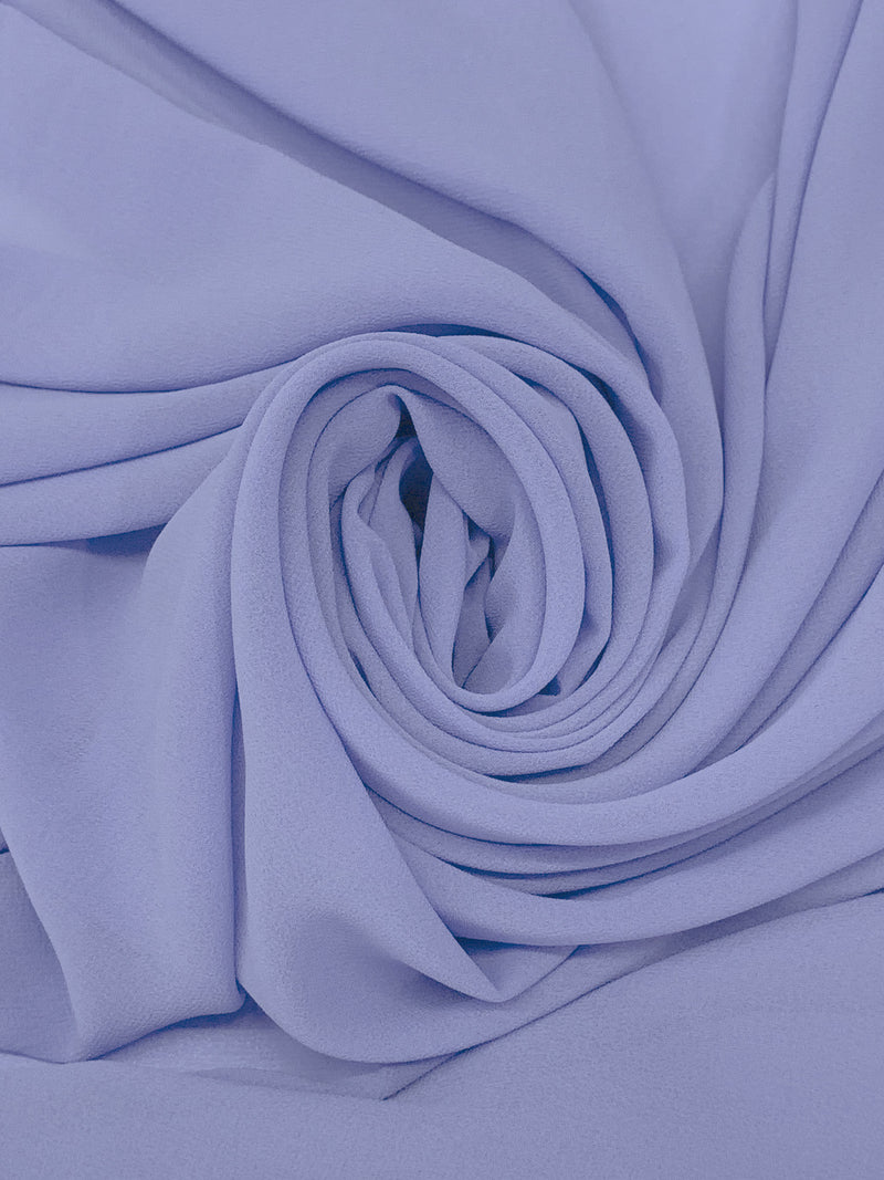 Periwinkle Blue 100% Polyester Georgette - Famous Dress Designer - 58W Periwinkle Blue 100% Polyester Georgette - Famous Dress Designer - 58W