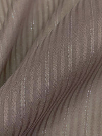 Dusty Mauve Purple Silk/Nylon Vertical Satin Stripe Burnout Chiffon 52W