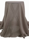 Dusty Mauve Purple Silk/Nylon Vertical Satin Stripe Burnout Chiffon 52W