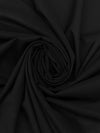 Jet Black Nylon/Silk/Spandex Stretch Voile 52W