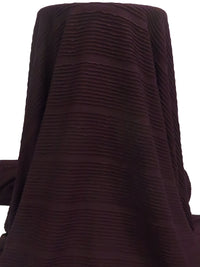 Muted Temptress Purple Polyester/Rayon Horizontal Pleated Ruffle Weave Knit - Famous Dress Designer - 64W