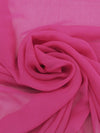 Muted French Raspberry 100% Silk Crinkle Chiffon 50W