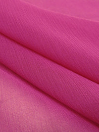 Muted French Raspberry 100% Silk Crinkle Chiffon 50W