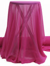 Muted French Raspberry 100% Silk Crinkle Chiffon 50W